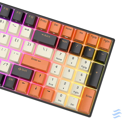 Mechanical keyboard Royal Kludge RK100 RGB brown switch (black orange) Wired