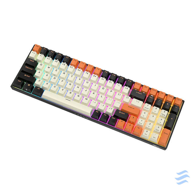 Mechanical keyboard Royal Kludge RK100 RGB brown switch (black orange) Wired