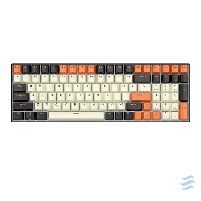 Mechanical keyboard Royal Kludge RK100 RGB brown switch (black orange) Wired