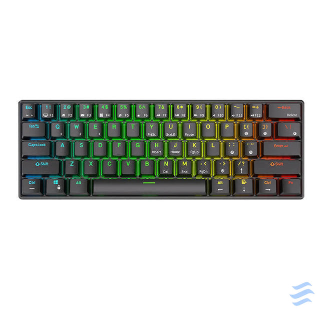 Mechanical keyboard Royal Kludge RK61 RGB brown switch (black) Wired