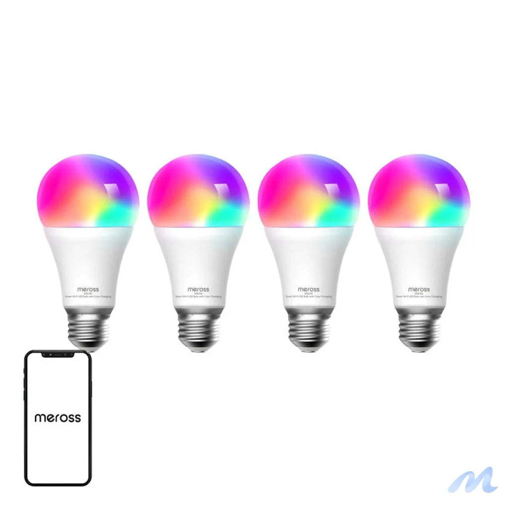 Meross MSL120 WiFi Smart LED Light Bulb (HomeKit) (four-pack)