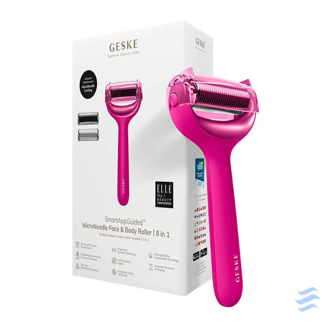 Micro Needle Face&Body Roller 8in1 Geske with APP (starlight) Massagers