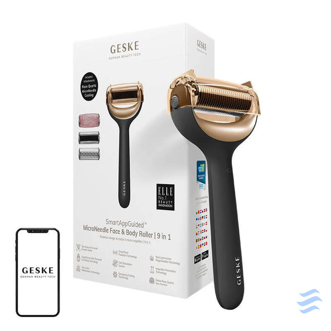 Micro Needle Face&Body Roller 9in1 Geske with APP (gray) Massagers