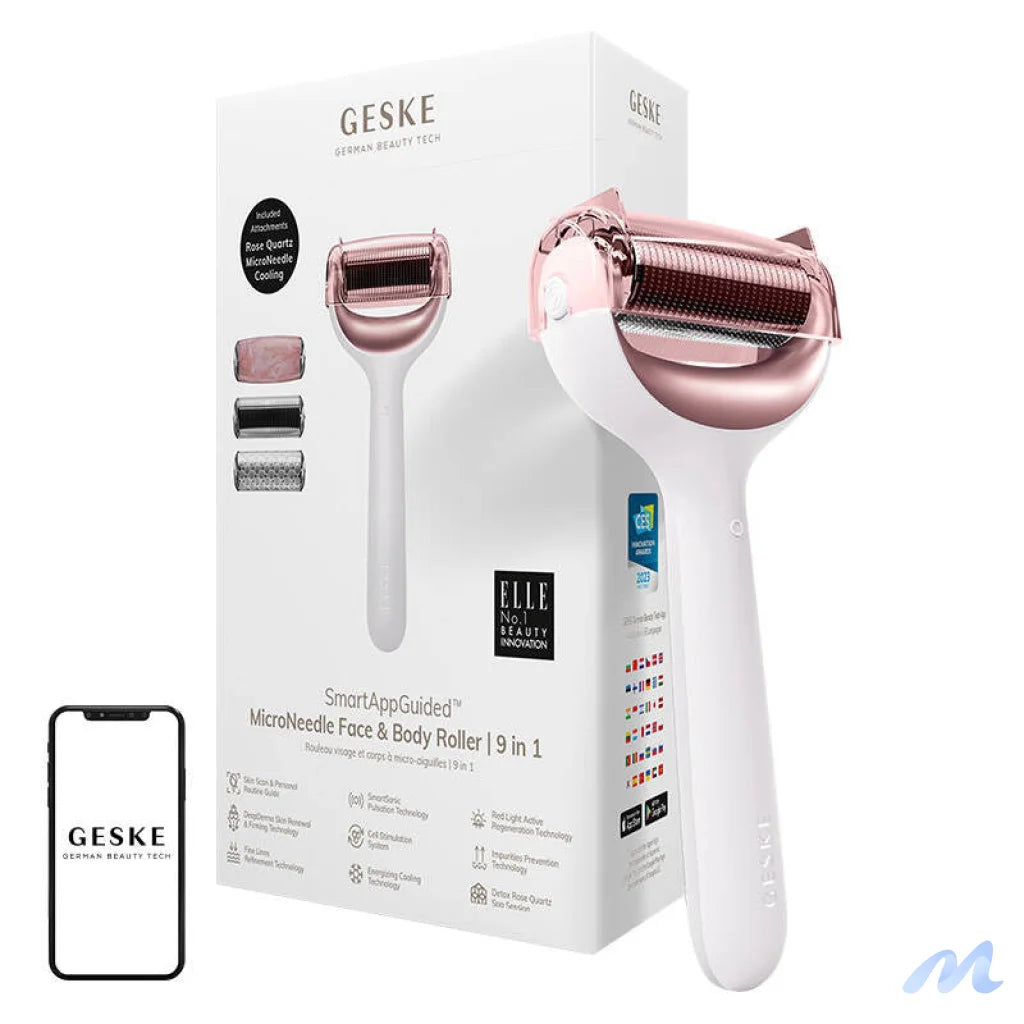 Micro Needle Face&Body Roller 9in1 Geske with APP (starlight)