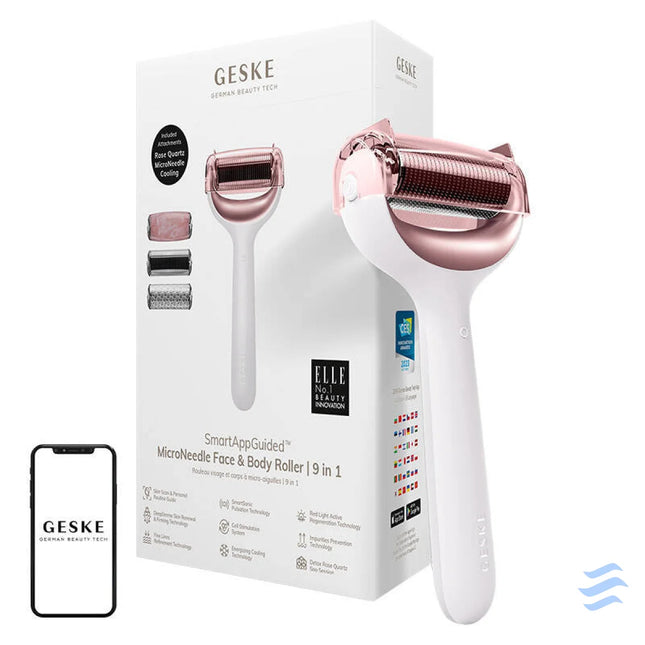 Micro Needle Face&Body Roller 9in1 Geske with APP (starlight) Massagers