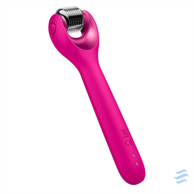 Micro Needle Face Roller 9in1 Geske with APP (magenta) Massagers