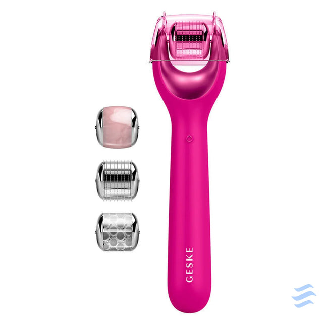 Micro Needle Face Roller 9in1 Geske with APP (magenta) Massagers