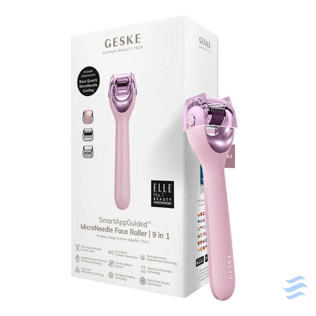 Micro Needle Face Roller 9in1 Geske with APP (pink) Massagers