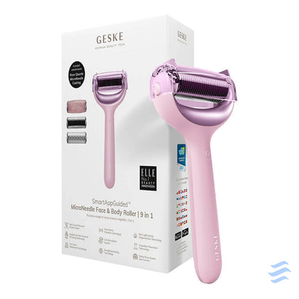 MicroNeedle Face&Body Roller 9in1 Geske with APP (pink) Massagers