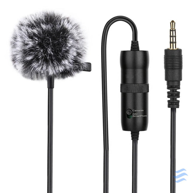 Microphone with a clip PULUZ 3.5mm Jack 6m Lavalier