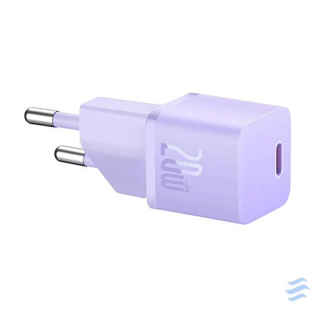 Mini wall charger Baseus GaN5 20W (purple) mains chargers