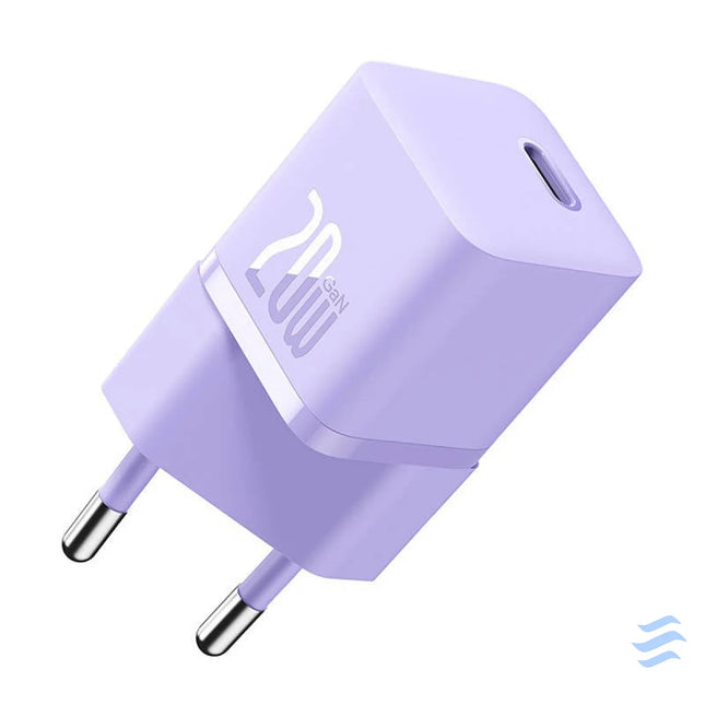 Mini wall charger Baseus GaN5 20W (purple) mains chargers