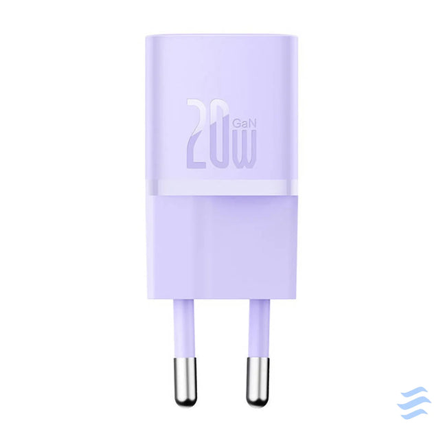 Mini wall charger Baseus GaN5 20W (purple) mains chargers