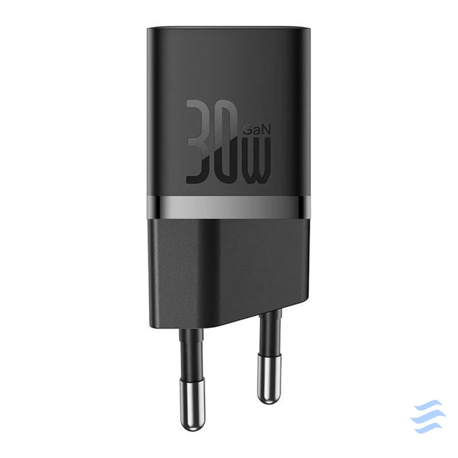 Mini wall charger Baseus GaN5 30W (black) mains chargers