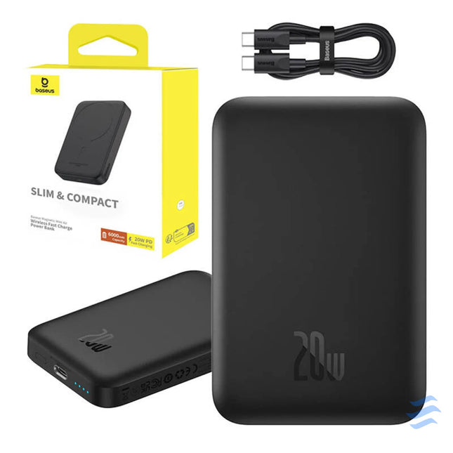 Mini Wireless PowerBank 20W Baseus (black) Powerbanks