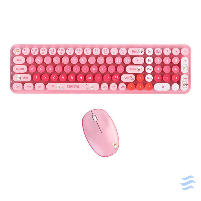 MOFII Baby Bear Wireless Keyboard + Mouse Set (pink) Mice keyboards
