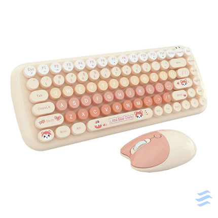 MOFII Candy New 2.4G Wireless Keyboard + Mouse Set (Orange) Mice keyboards