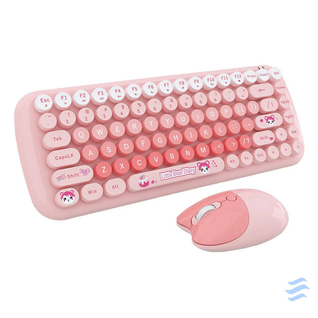 MOFII Candy New 2.4G Wireless Keyboard + Mouse Set (Pink) Mice keyboards