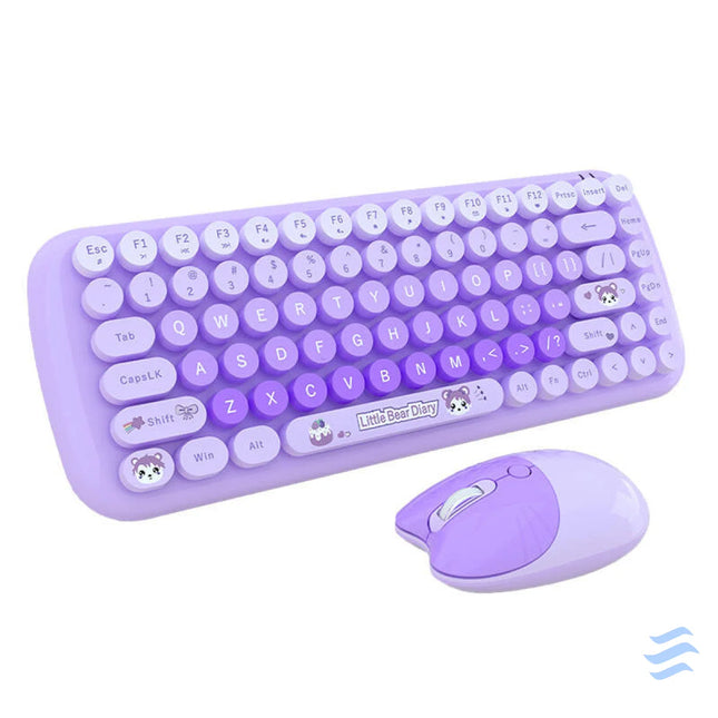 MOFII Candy New 2.4G Wireless Keyboard + Mouse Set (Purple) Mice keyboards