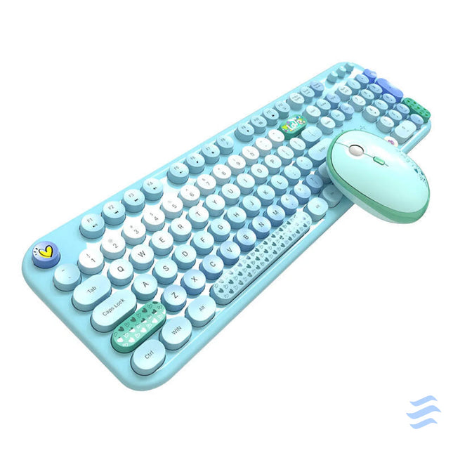 MOFII Lovely 2.4G Wireless Keyboard + Mouse Set (Blue) Mice keyboards