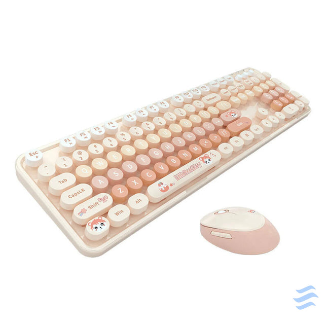 MOFII Sweet New 2.4G Wireless Keyboard + Mouse Set (Orange) Mice keyboards