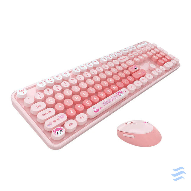 MOFII Sweet New 2.4G Wireless Keyboard + Mouse Set (Pink) Mice keyboards