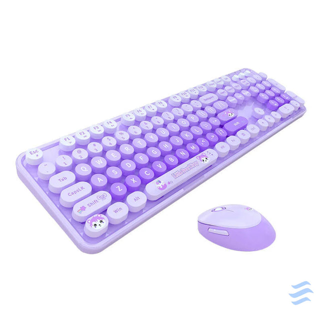 MOFII Sweet New 2.4G Wireless Keyboard + Mouse Set (Purple) Mice keyboards