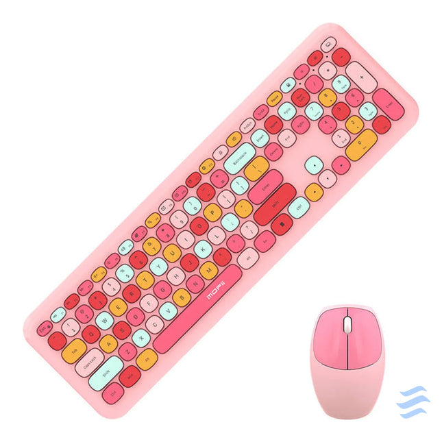 MOFII Wireless Keyboard + Mouse 666 Pink Mice keyboards