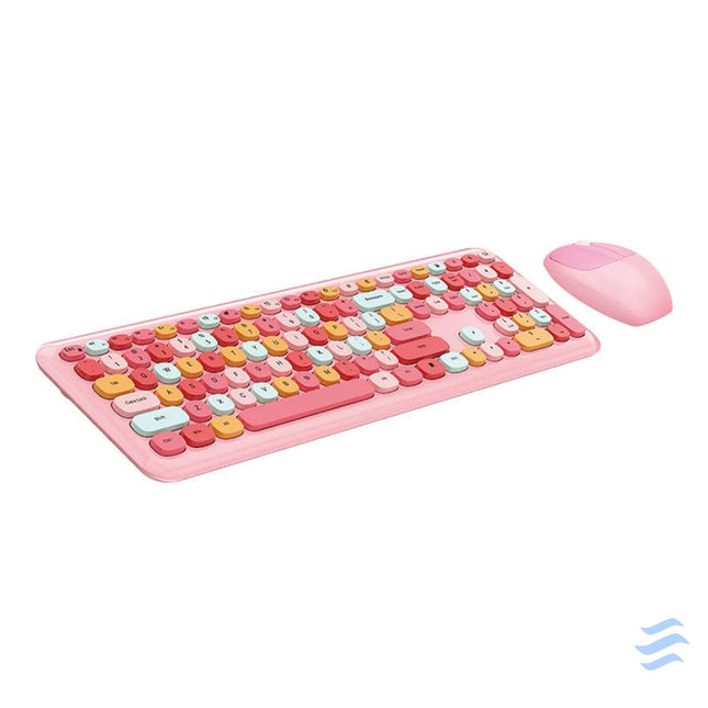 MOFII Wireless Keyboard + Mouse 666 Pink Mice keyboards