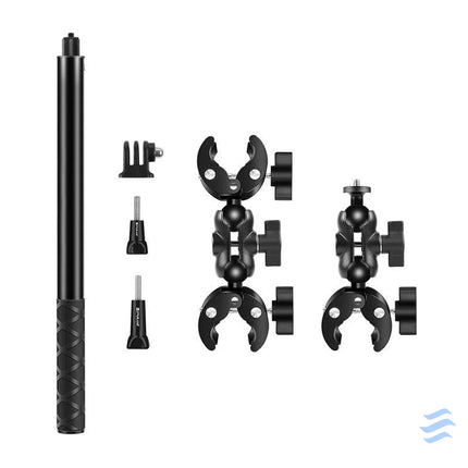 Motorcycle/bicycle mount PULUZ with a single clamp and selfie stick 150 cm Straps mounts and holders
