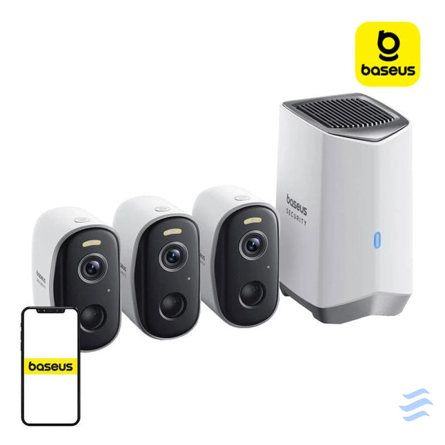 N1 Baseus 2K outdoor camera set of 3 (white) IP cameras