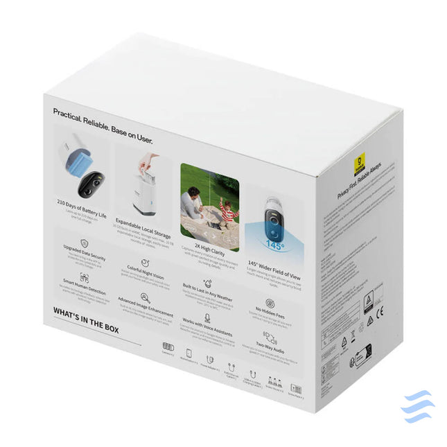 N1 Baseus 2K outdoor camera set of 3 (white) IP cameras
