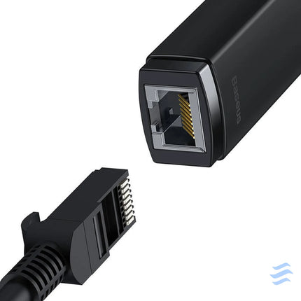 Network adapter Baseus Lite Series USB C to RJ45 (black) Adapters connectors and converters