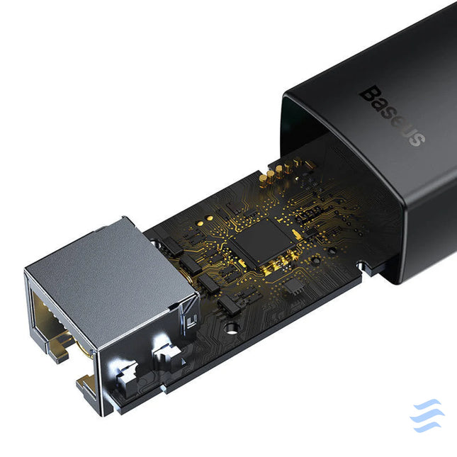 Network adapter Baseus Lite Series USB C to RJ45 (black) Adapters connectors and converters