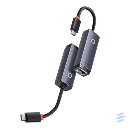 Network adapter Baseus Lite Series USB C to RJ45 (grey) Adapters connectors and converters