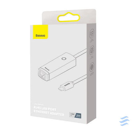 Network adapter Baseus Lite Series USB C to RJ45 (grey) Adapters connectors and converters
