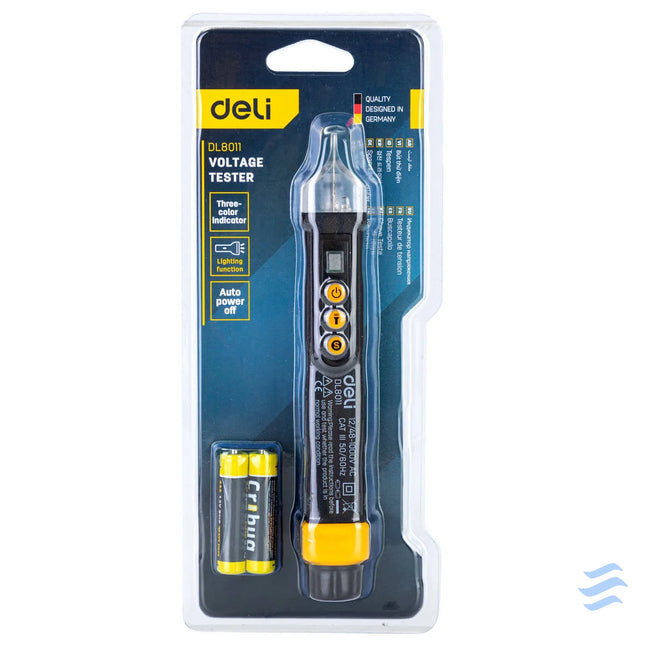 Non contact voltage tester Deli Tools EDL8011 12/48 1000V AC (black) Measuring tools