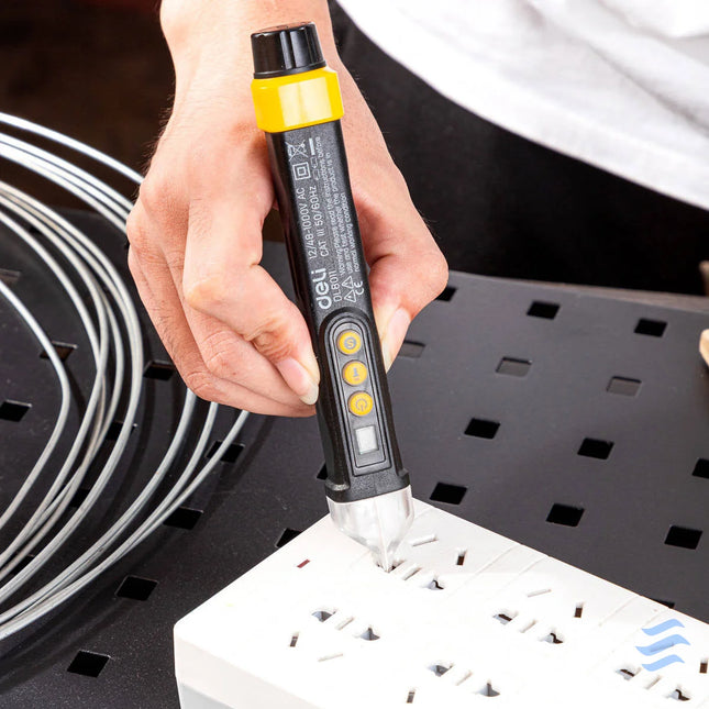 Non contact voltage tester Deli Tools EDL8011 12/48 1000V AC (black) Measuring tools
