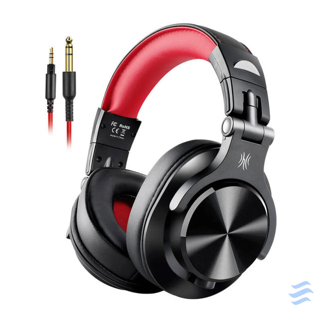 Oneodio A71 Wired Headphones (Black and Red) Wired