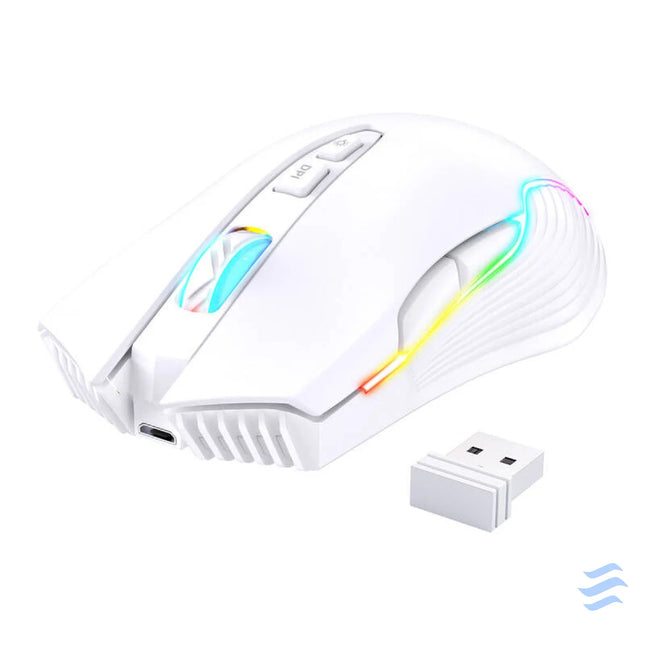 Onikuma CW905 White Wireless Gaming Mouse Wireless