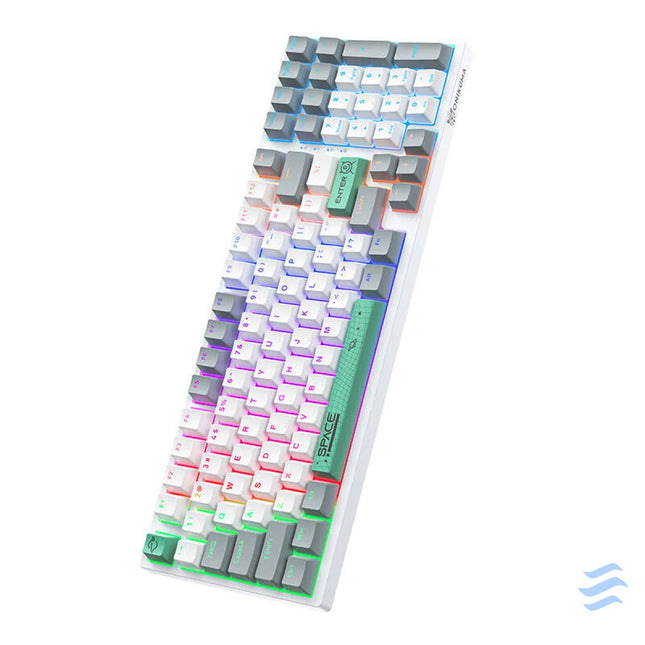 ONIKUMA G38 98 Keys USB Wired Mechanical Keyboard White Mice keyboards