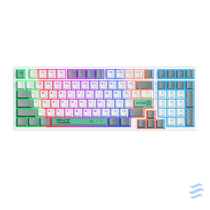 ONIKUMA G38 98 Keys USB Wired Mechanical Keyboard White Mice keyboards
