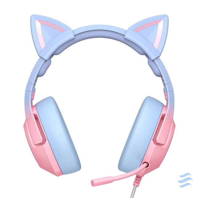 ONIKUMA K9 Pink and Blue Gaming Headphones Over ear