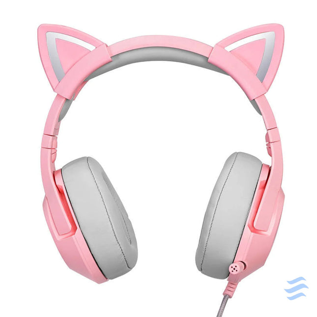 ONIKUMA K9 Pink RGB Gaming Headphones Over ear
