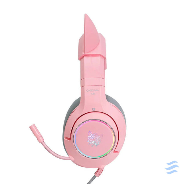 ONIKUMA K9 Pink RGB Gaming Headphones Over ear