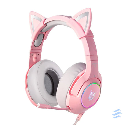ONIKUMA K9 Pink RGB Gaming Headphones Over ear