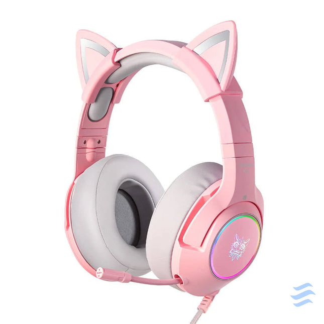 ONIKUMA K9 Pink RGB Gaming Headphones Over ear