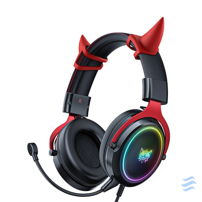 ONIKUMA X10 gaming headphones Black and red Demona pinks Wired