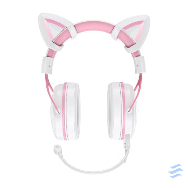 ONIKUMA X10 White/Pink/Cat Ears Gaming Headphones Wired