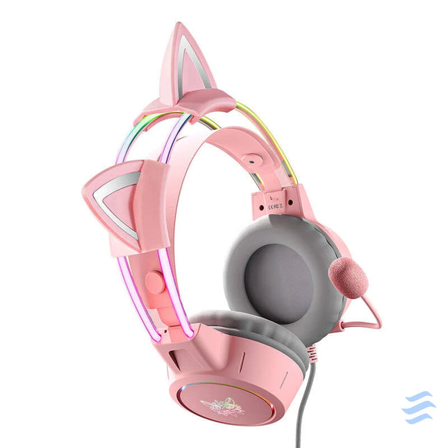 ONIKUMA X15Pro Gaming Headphones Pink/Cat Ears Wired